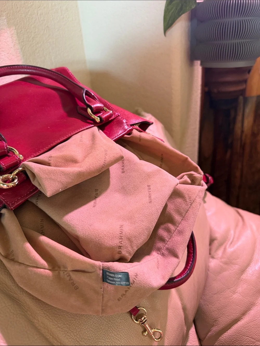 Brahmin Mini Priscilla Fuchsia Topsail
